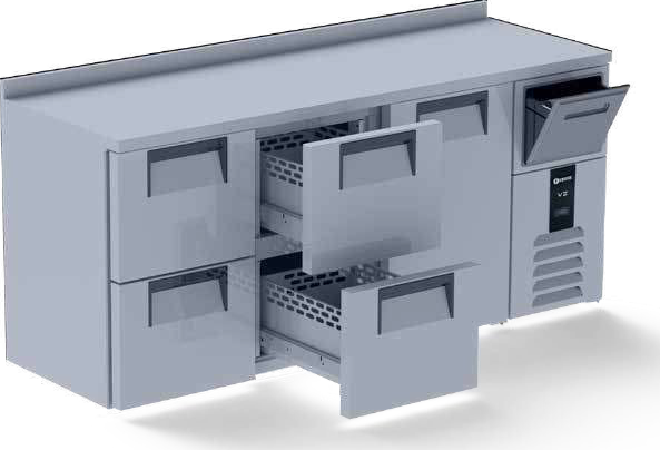 Kahve Çekmeceli Buzdolabı - 4 Çekmeceli 